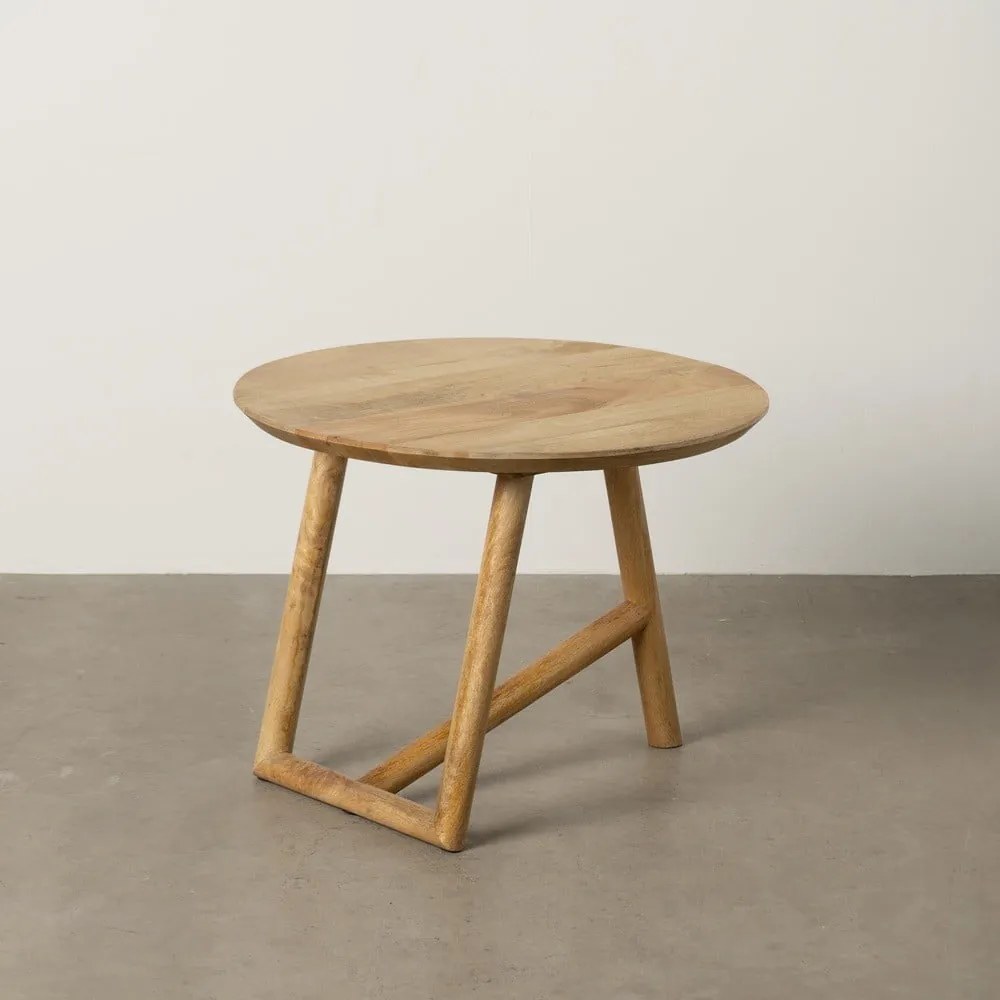 Măsuță de cafea în culoare naturală rotundă din lemn de mango ø 60 cm Mao – Ixia