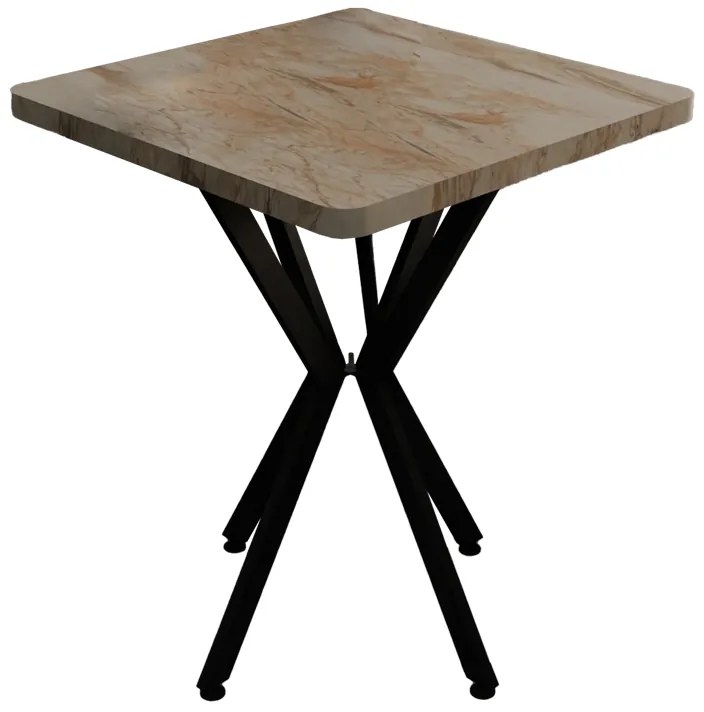 Masa Bucatarie/Dining Practik Finisaj Marmura Alba 70x70 Cm