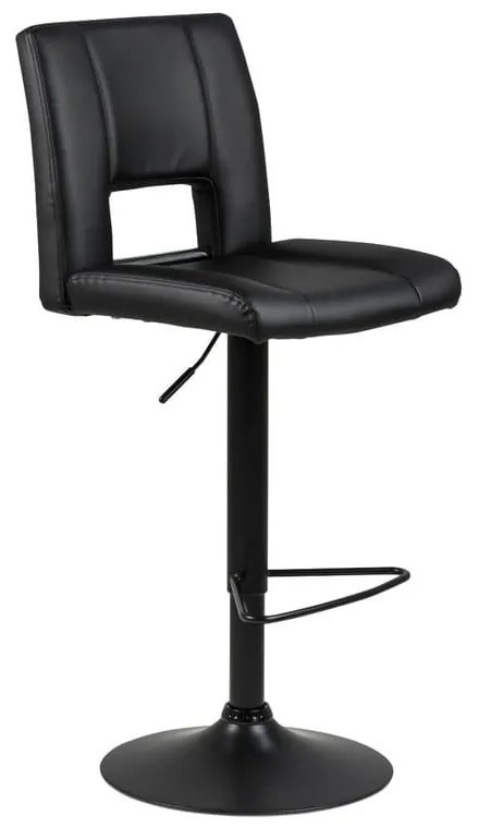 Scaun bar cu înălțime ajustabilă Actona Sylvia, negru