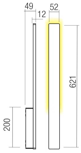 Redo 90872 - Aplică de perete pentru exterior REFLEXA LED/6W/230V IP54, neagră
