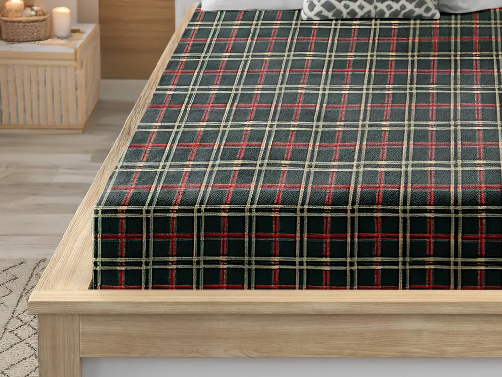 Cearsaf Cocolino microplus cu elastic GLENMOORE 160x200 cm verde