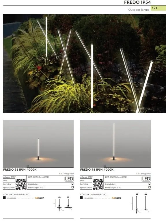Corp cu tarus iluminat arhitectural exterior IP54 LED FREDO 58