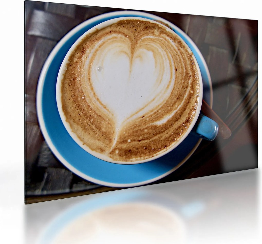Tablou pe sticlă - Latte art (70x50 cm)