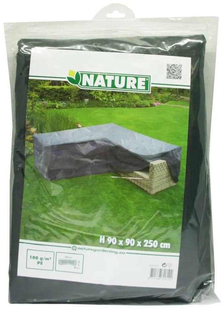 Nature Husa mobilier de gradina, forma L, 250 x 90 x 90 cm