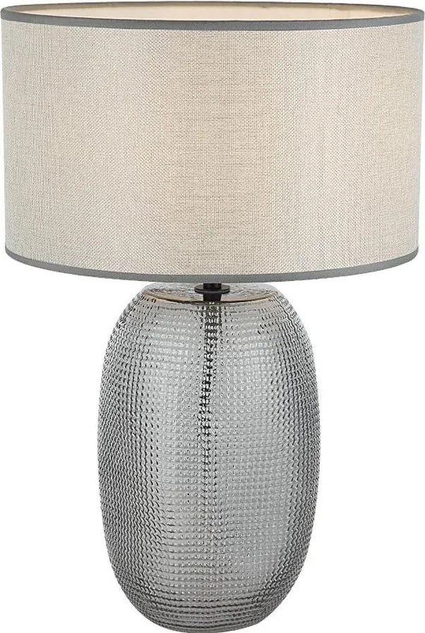 Lampă de masă JENIFER 1xE27/40W/230V gri/fumuriu