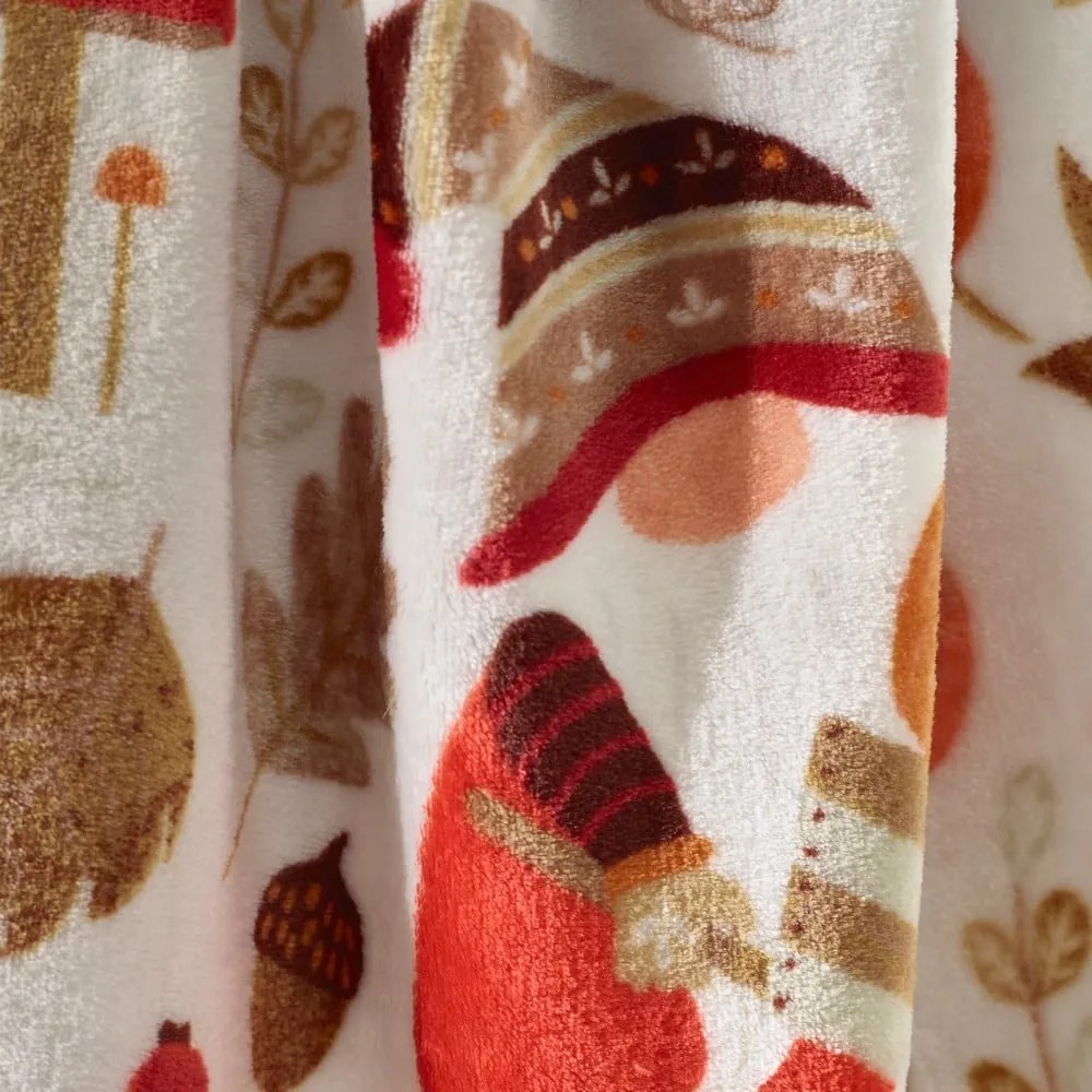 Pătură portocalie-maro din micropluș/cocolino 130x170 cm Woodland Gonks – Catherine Lansfield