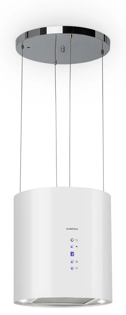 Barett, hotă de aspirație, Ø 38 cm, convecție 560 m³/h, LED, filtru de carbon, alb