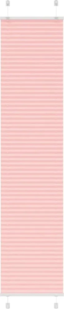vidaXL Jaluzea plisată roz 50x200 cm Lățime țesătură 49,4cm poliester