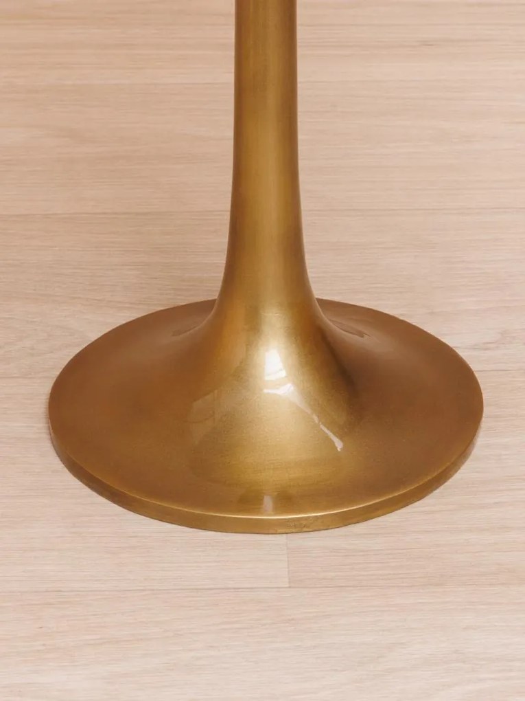 Masuta laterala, din metal si marmura, Tulipa