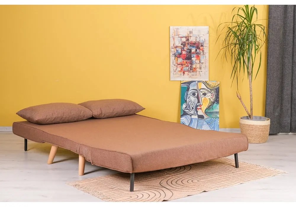 Canapea maro extensibilă 120 cm Folde – Artie