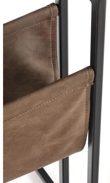 Măsuță laterală COMPACT 65x47 cm negru/maro