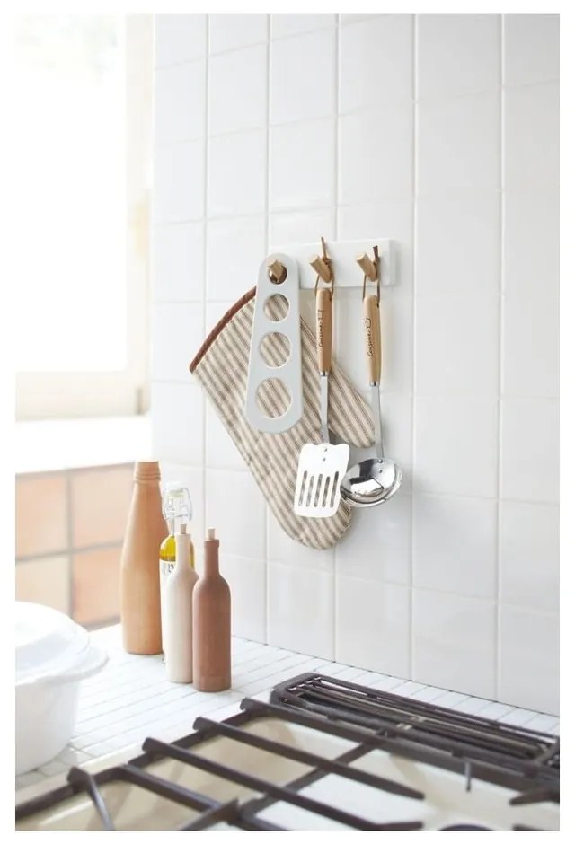 Suport pentru ustensile bucătărie YAMAZAKI Trio, alb