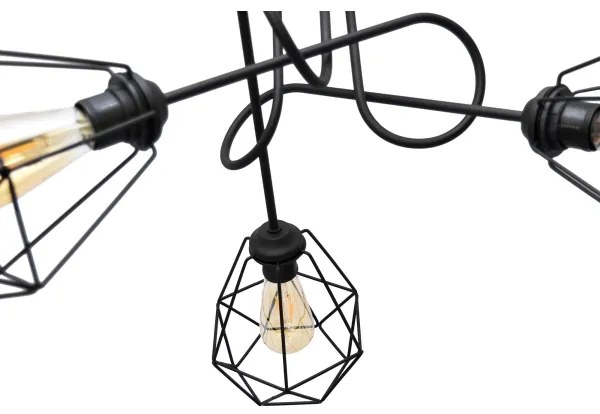 Lustră aplicată KARO 3xE27/15W/230V neagră