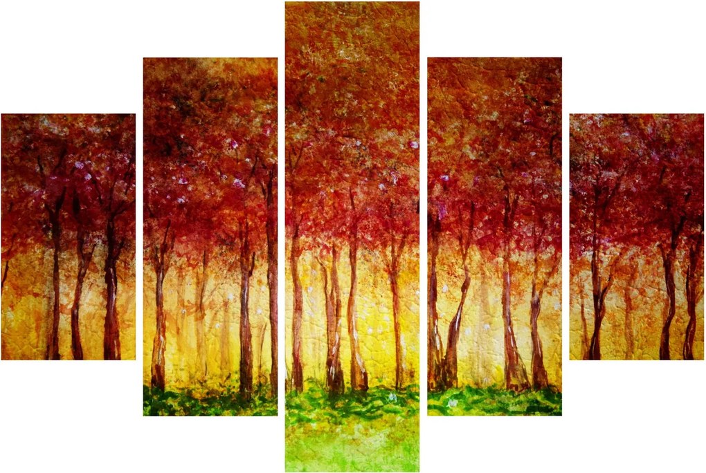 Tablou - Pictura pădurii cu frunziș (150x105 cm)
