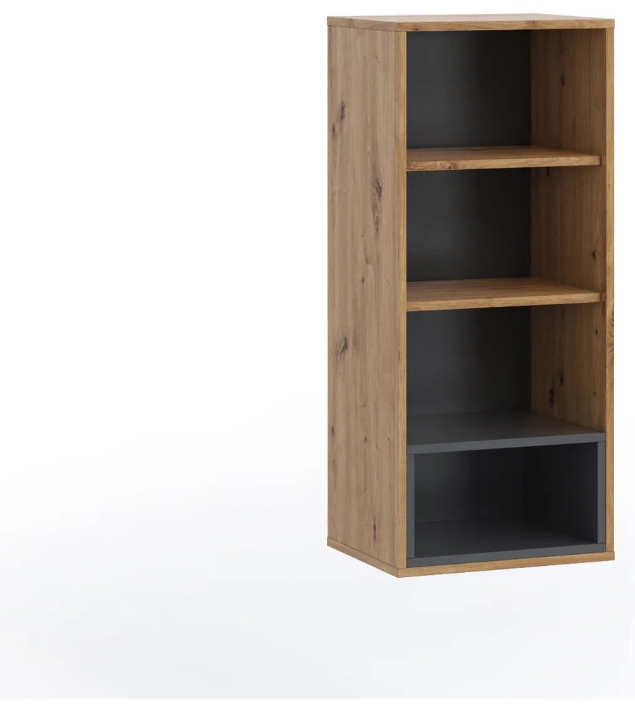 Dulap suspendat Oliver WISZ1D (Alb + Stejar artisan). 1051809