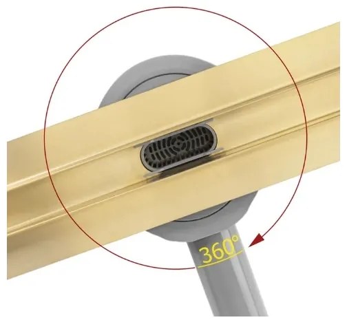 REA-G2714 - Canal de scurgere NEOX SLIM 70 cm, oțel inoxidabil – finisaj auriu periat