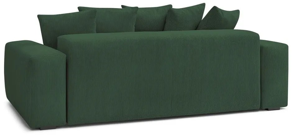 Canapea verde cu tapițerie din catifea reiată 280 cm Voltaire – Bobochic Paris