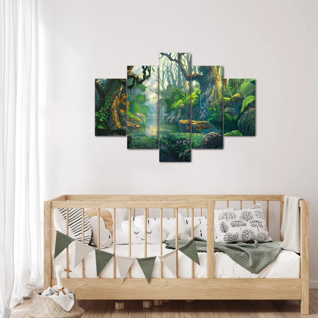 Tablou - Ilustrare pădure tropicală (150x105 cm)