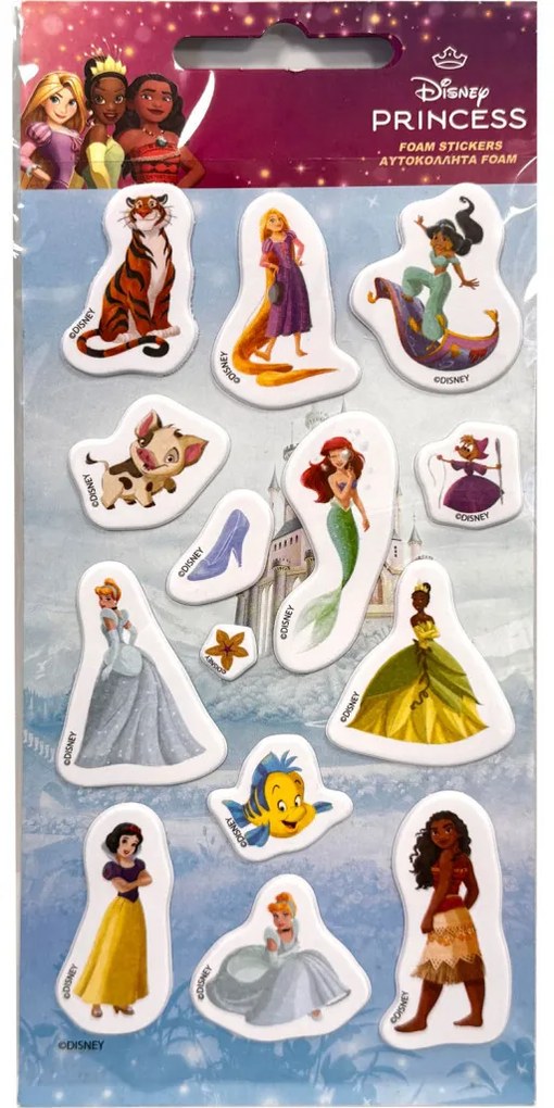Prințesele Disney Friends Set de autocolante pufoase din spumă Disney Princess