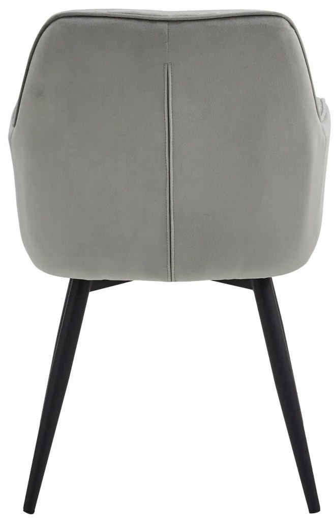 Scaun de masa rotativ JORK360 VELVET, gri deschis