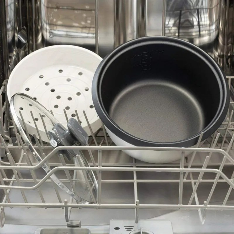 Aparat de gatit orez Russell Hobbs Cook@Home 27020-56, 600 ml, Dimensiune compacta, Mentinere la cald, Gri