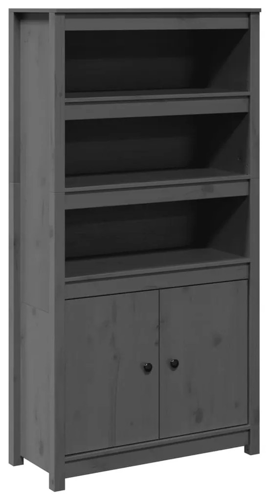 823521 vidaXL Dulap înalt, gri, 80x35x154 cm, lemn masiv de pin