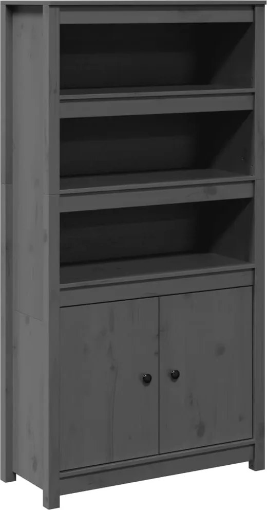 vidaXL Dulap înalt, gri, 80x35x154 cm, lemn masiv de pin