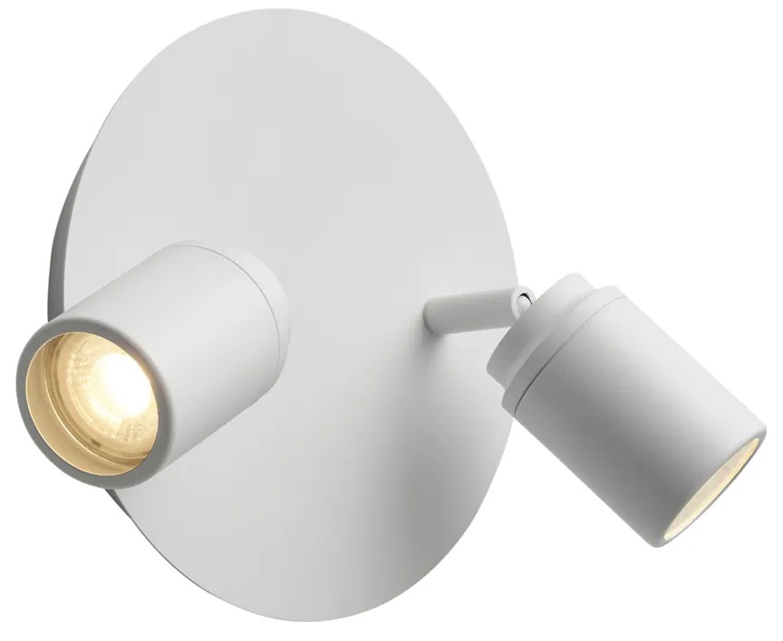 Spot modern de baie alb cu 2 lumini IP44 - Ducha
