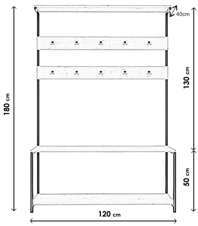 Cuier pentru Hol Portmanto Ava L1303