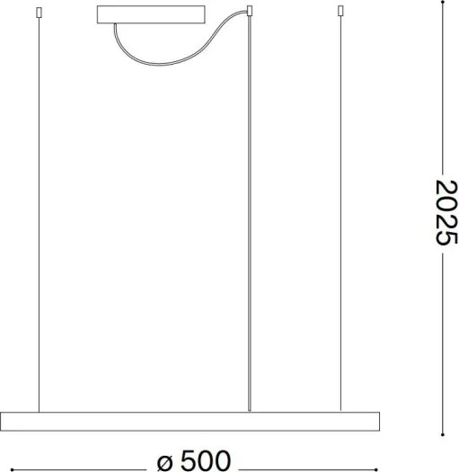 Ideal Lux - Lustră LED suspendată pe cablu ORACLE SLIM LED/29W/230V 3000K Ø 50 cm albă