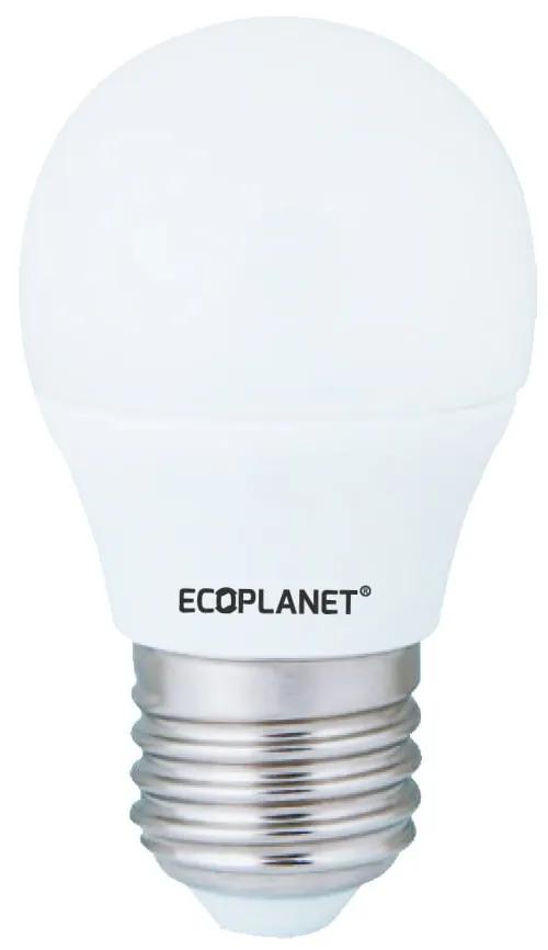 Set 10 Buc - Bec LED Ecoplanet glob mic G45, E27, 5W (40W), 450 LM, F, lumina rece 6500K, Mat Lumina rece - 6500K, 10 buc