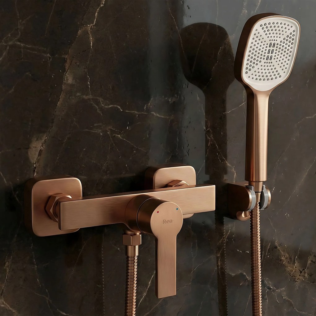 Baterie de duș REA ARGUS Brush Copper