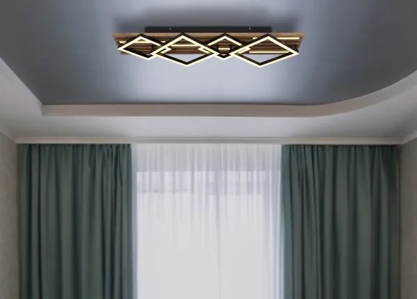 Globo 67344D3 - Plafonieră LED OBRIEN LED/30W/230V + LED/12W 3000K 31x82cm