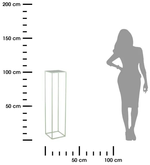 Suport de flori 100x24 cm verde deschis