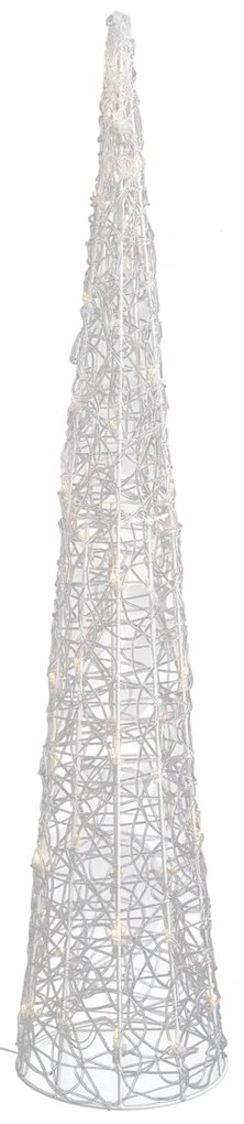 Brad de Crăciun transparent 100cm Incl. LED IP44 - Coni