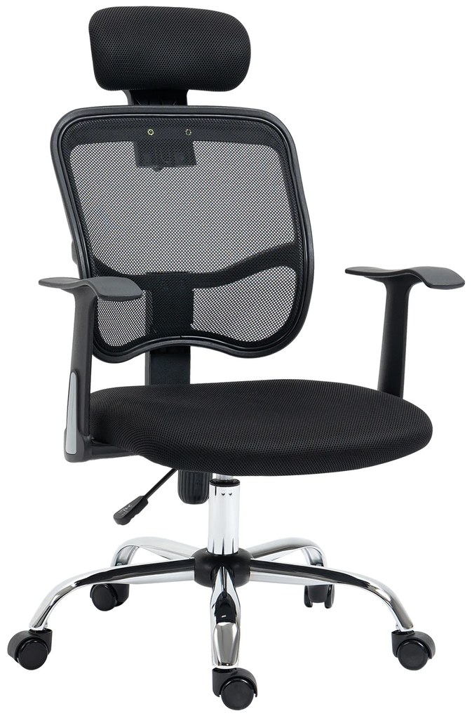 Vinsetto Scaun de Birou Ergonomic și Reglabil cu Tetieră, Negru | Aosom Romania