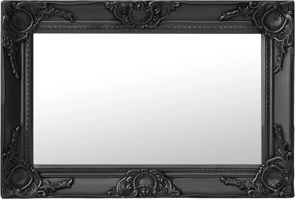 vidaXL Oglindă de perete în stil baroc, negru, 60 x 40 cm