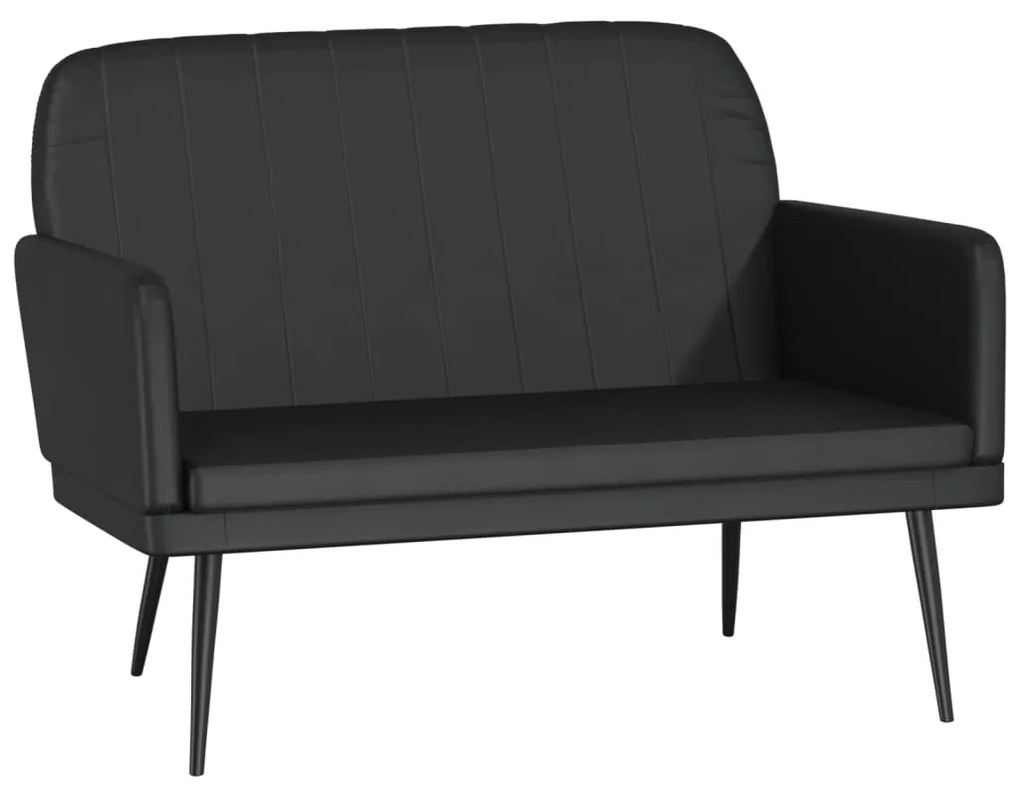 351398 vidaXL Bancă, negru, 107x80x81 cm, piele ecologică