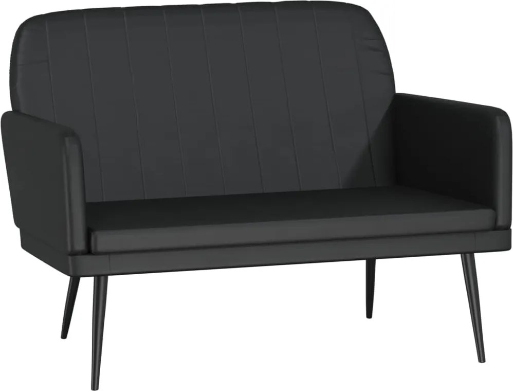 vidaXL Bancă, negru, 107x80x81 cm, piele ecologică