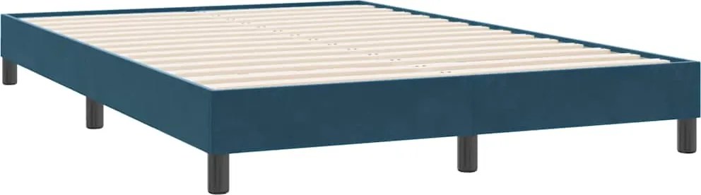 vidaXL Cadru de pat fără saltea, albastru închis, 160x220 cm, catifea