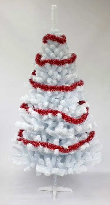 Brad de Crăciun feeric de culoare albă luxoasă 220 cm