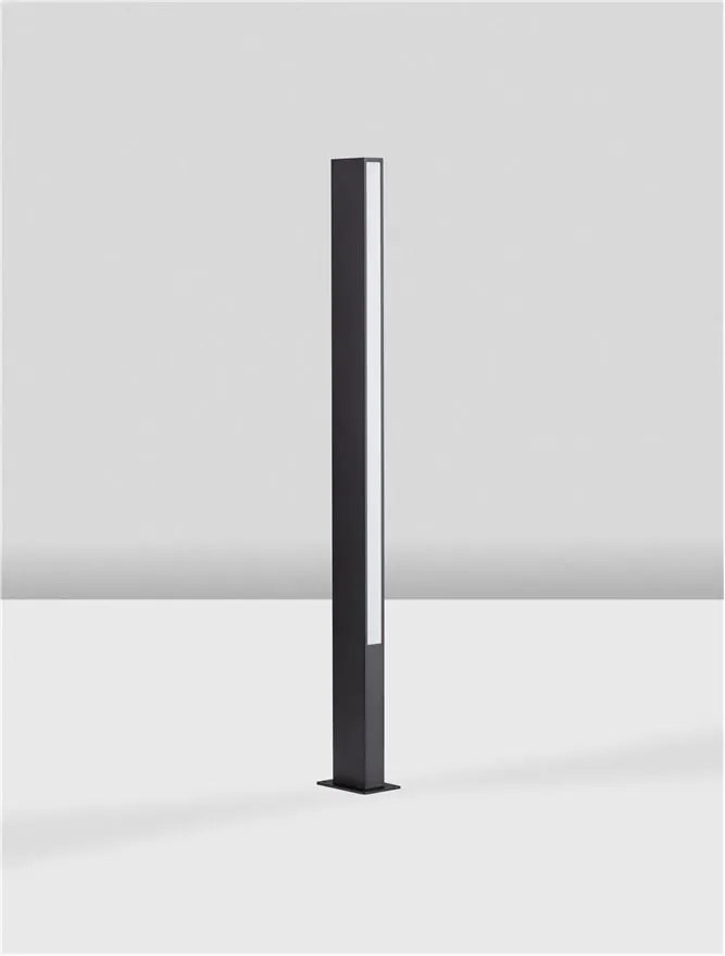 Stalp negru de exterior LED IP65 Stor H-100cm