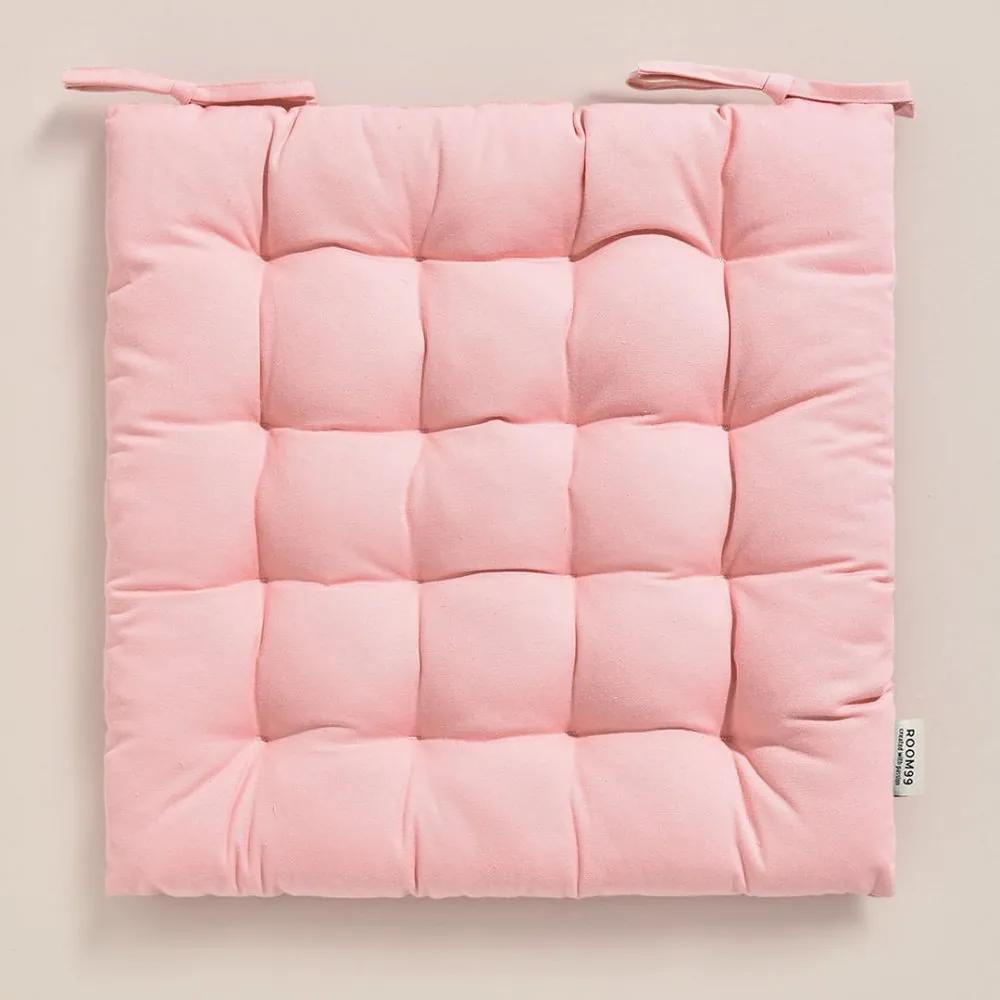Perna de scaun din bumbac roz deschis CARMEN 40x40 cm