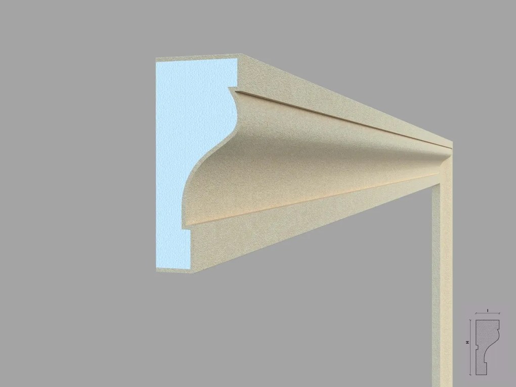 Ancadrament fereastra exterior FP105 dimensiuni 130x55x2000mm