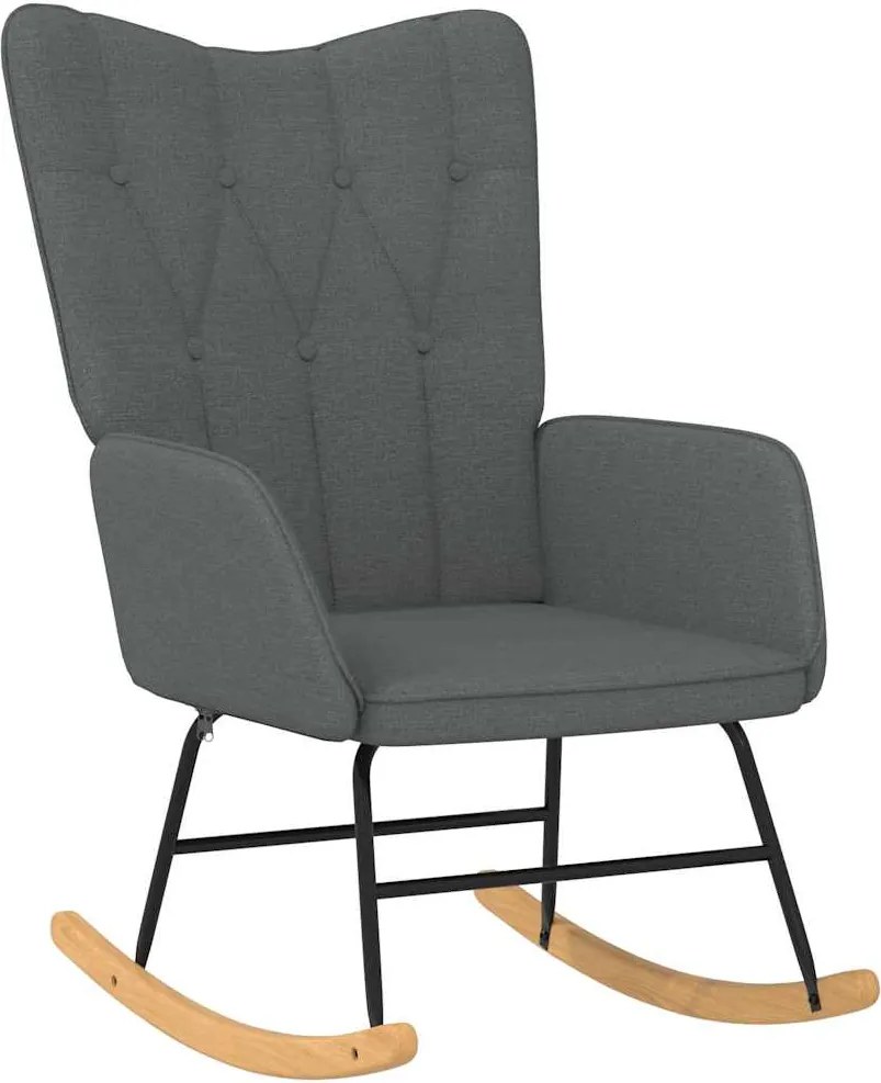 vidaXL Scaun balansoar, gri închis, material textil