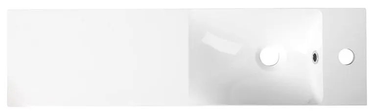 Chiuvetă albă din compozit mineral 80x22 cm Agos – Sapho