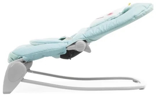 Chicco - Șezlong BALLOON Froggy pentru bebeluși, cu vibrații și melodii, 2xAA + 1xLR20, albastru