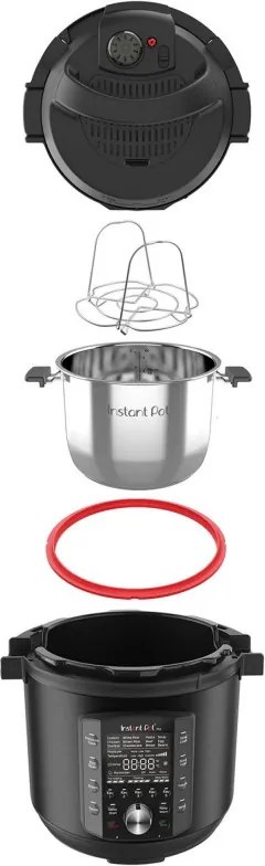 Resigilat: Multicooker Instant Pot PRO 6 112016701, 1200 W, 5,7 l, 28 de programe, 11 sisteme de siguranta, Negru