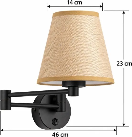BRILAGI - Lampă de perete NUBILA 1xE27/15W/230V bej/negru
