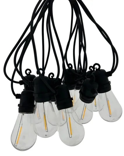 Ghirlandă decorativă LED pentru exterior, 10 LED, 0,36 W, 230 V, 8 m, IP44, negru